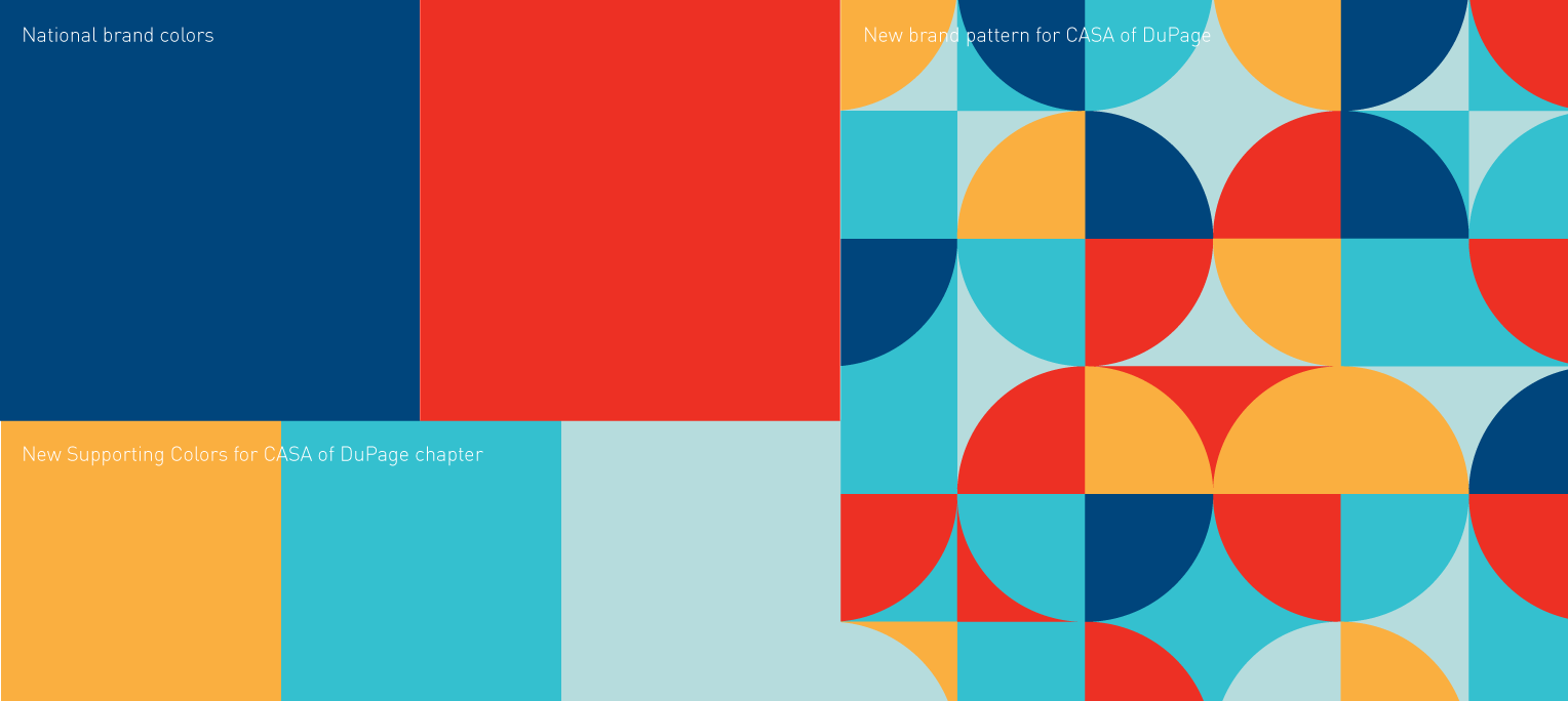 branding elements: a wider color selection and new brand pattern